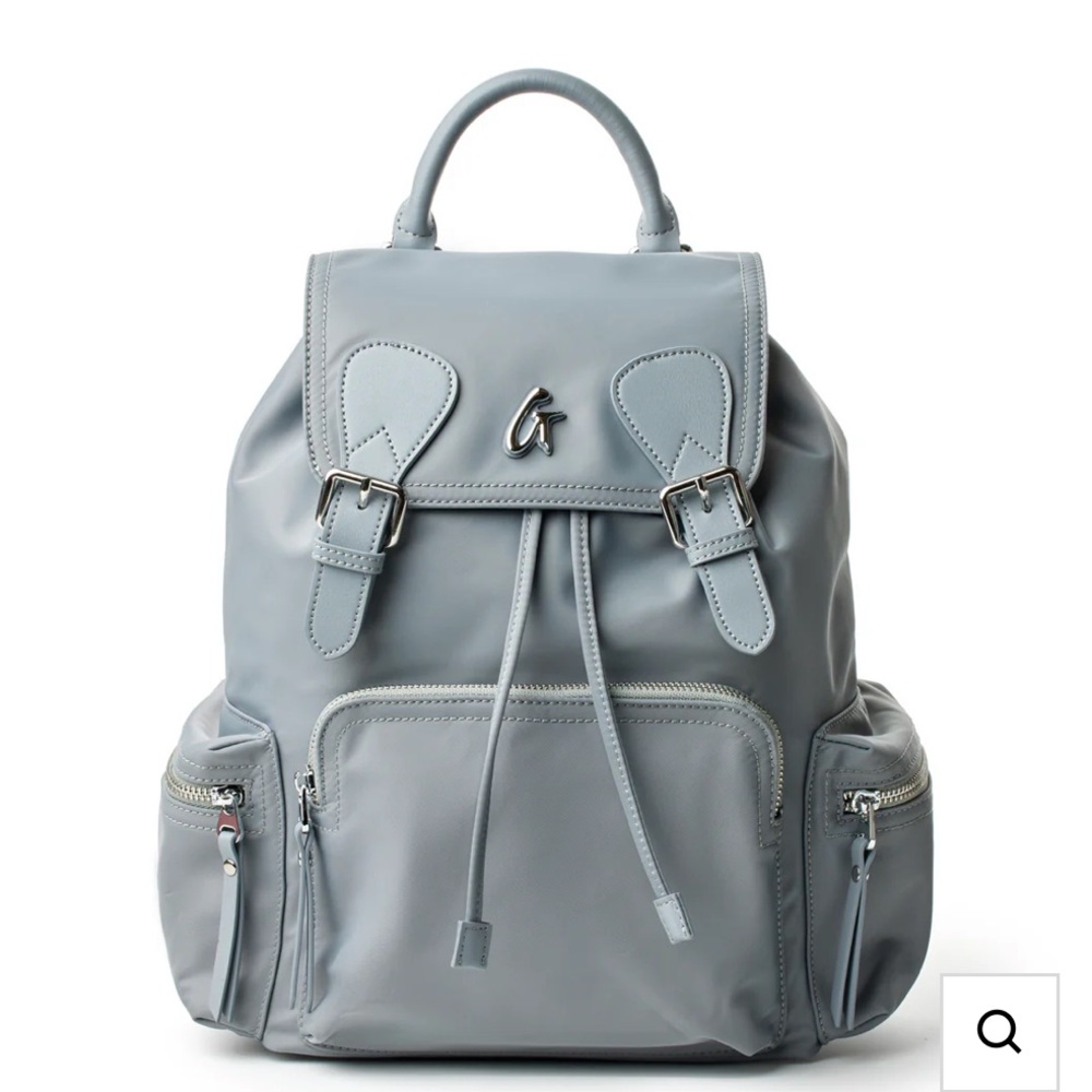 Glamaholic Gray Backpack with Front Pocket